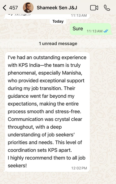 Candidate testimonial